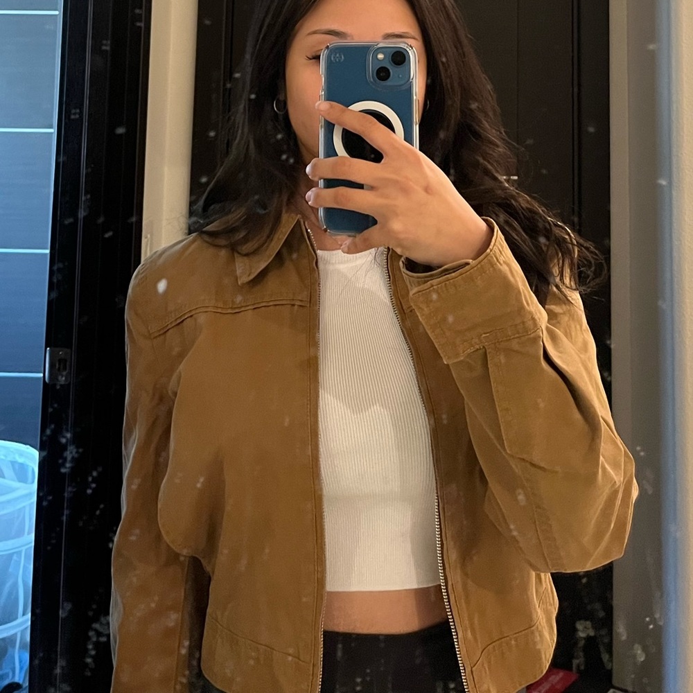 Zara waxed Cropped Jacket - Picture 10 of 11